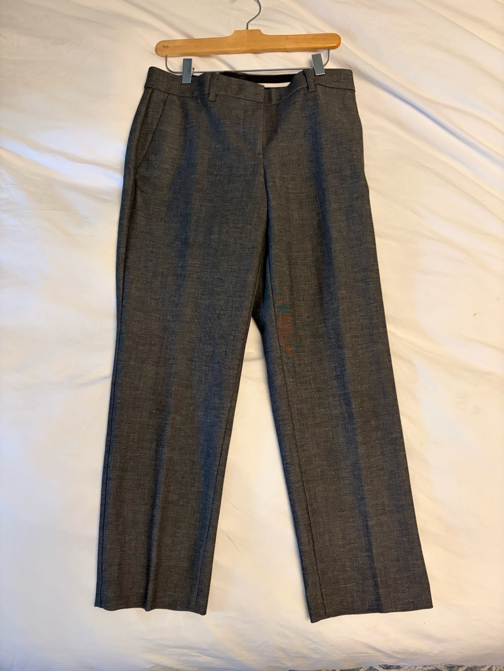 Ann Taylor Curvy Fit Dress Pants Size 4 Gray Career Stretch Trousers